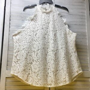 Sugarlips Boxy White Sleeveless Tunic